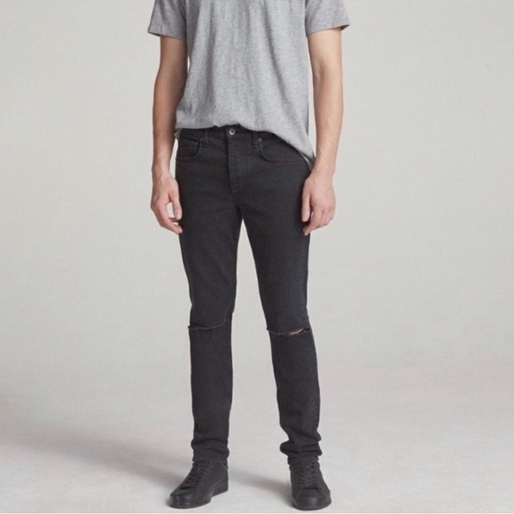 rag & bone Other - Rag & Bone Fit 1 Black With Holes 30 x 32